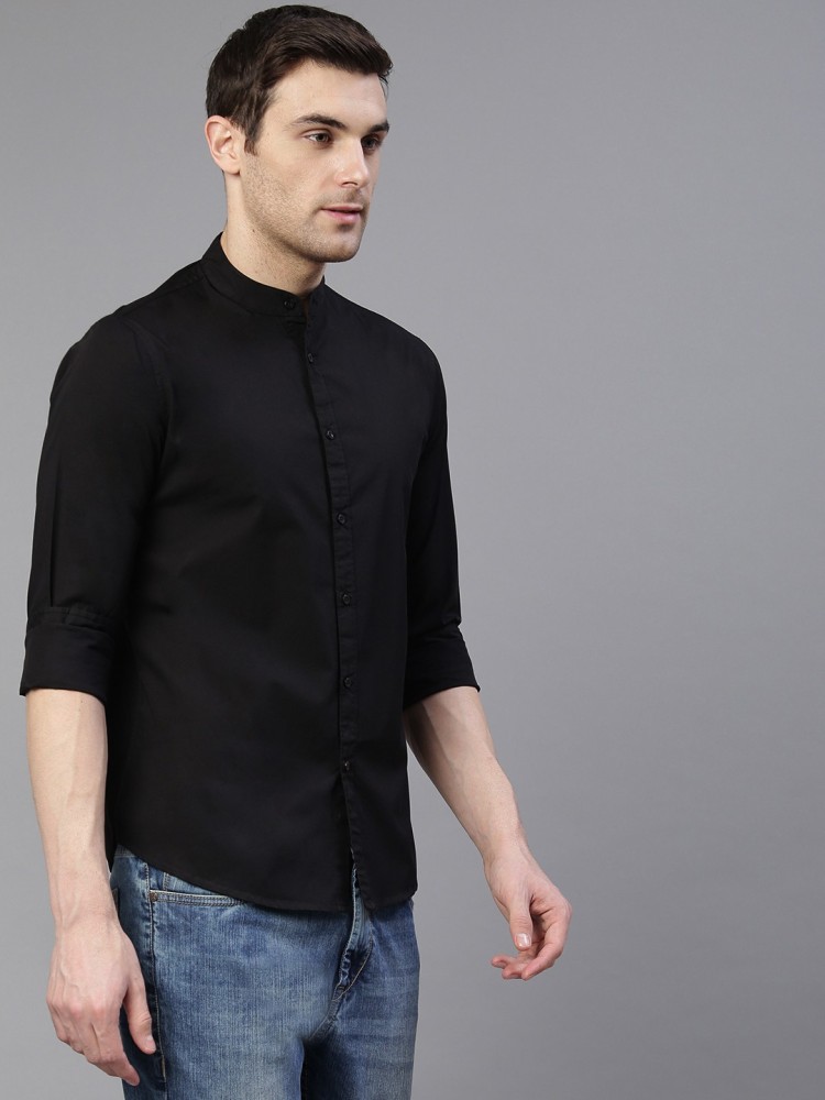 Grey slacks black on sale shirt