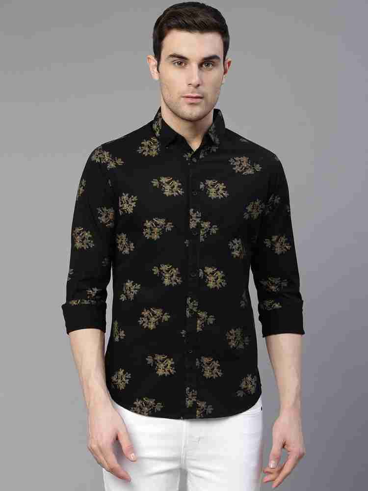 floral print black shirt