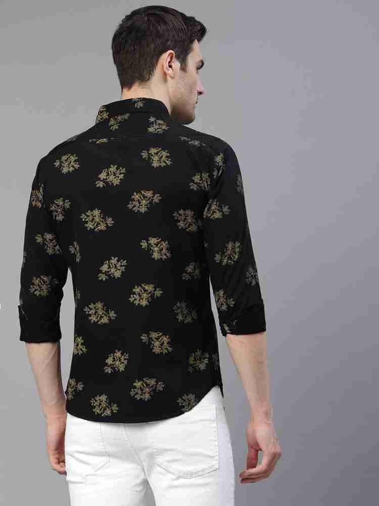 black floral print shirt