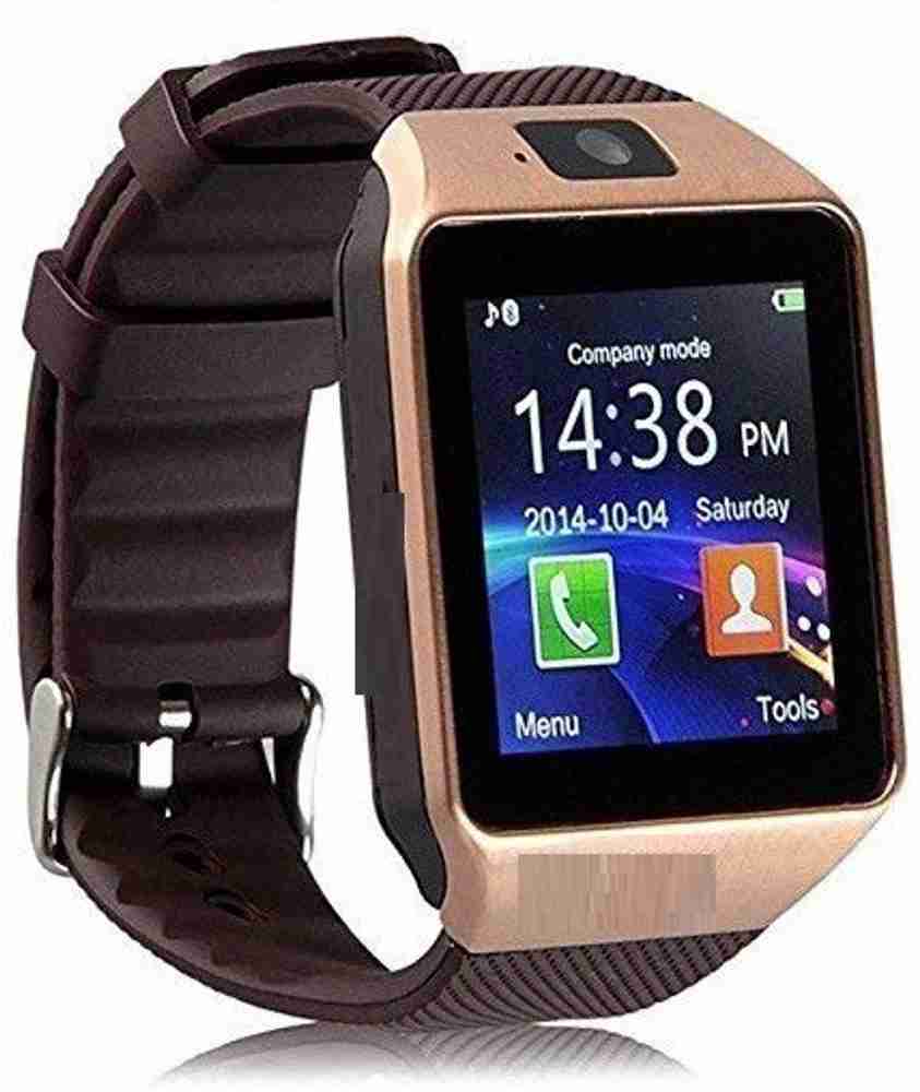 BabyTiger DZ09 Bluetooth Smartwatch Gold Color Smartwatch Price
