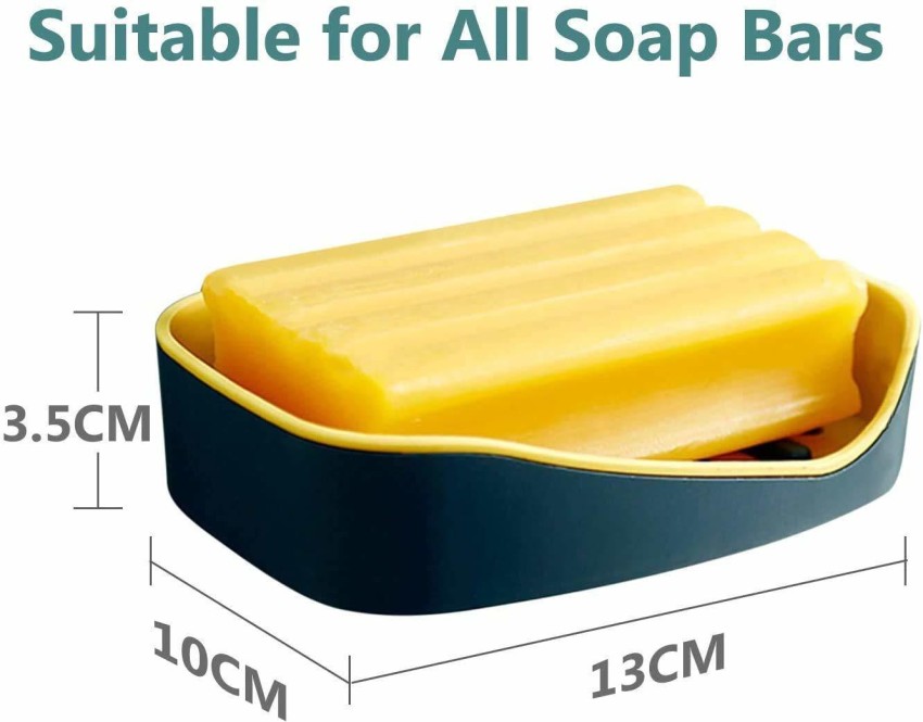 Soap Dish With Drain, Bar Soap Holder, Double-layer Soap, Plastic