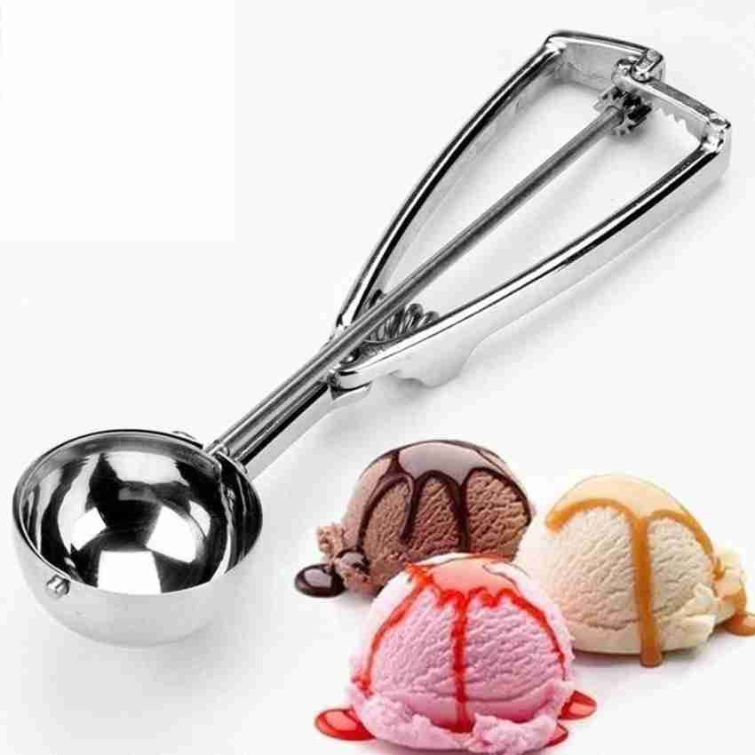 .com: Ice Cream Scoop Stainless Steel Cylindrical Ice Cream