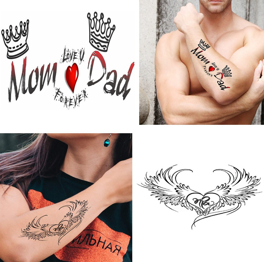 voorkoms King & Queen Couple Body Temporary tattoo - Price in