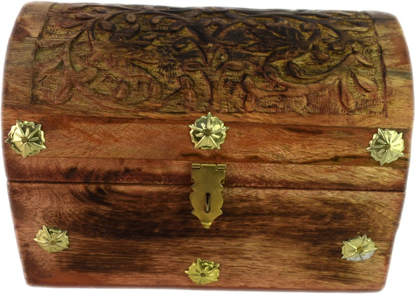 Global Art Traders Multi Purpose Wooden Storage Box / Handicraft Wooden Box  / Traditional Indian Wooden Box / Royal Wooden Jewelry Box Jewelry /  Trinket Vanity Box Price in India - Buy