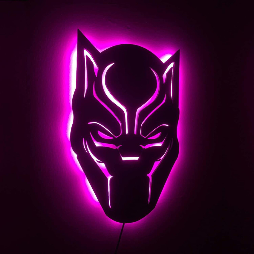 Trigica Black Panther Wall Light for Wall Decoration for Home Living Room Game Room Play Schools and Parties