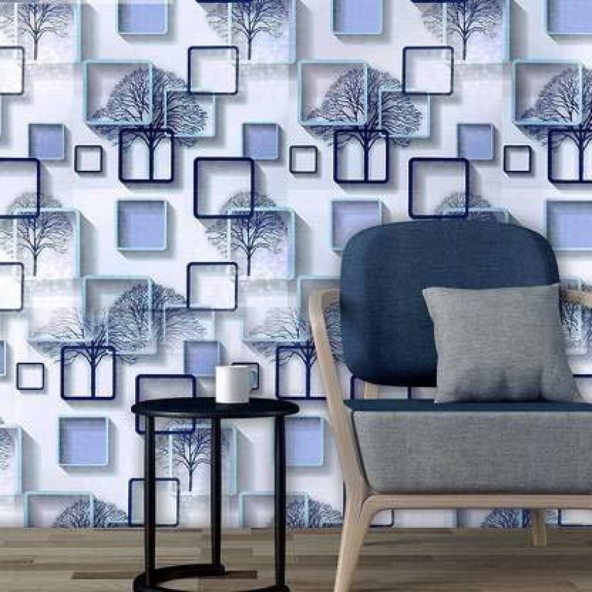 Green and Blue Geometric Shapes Wallpaper for Walls  lifencolors