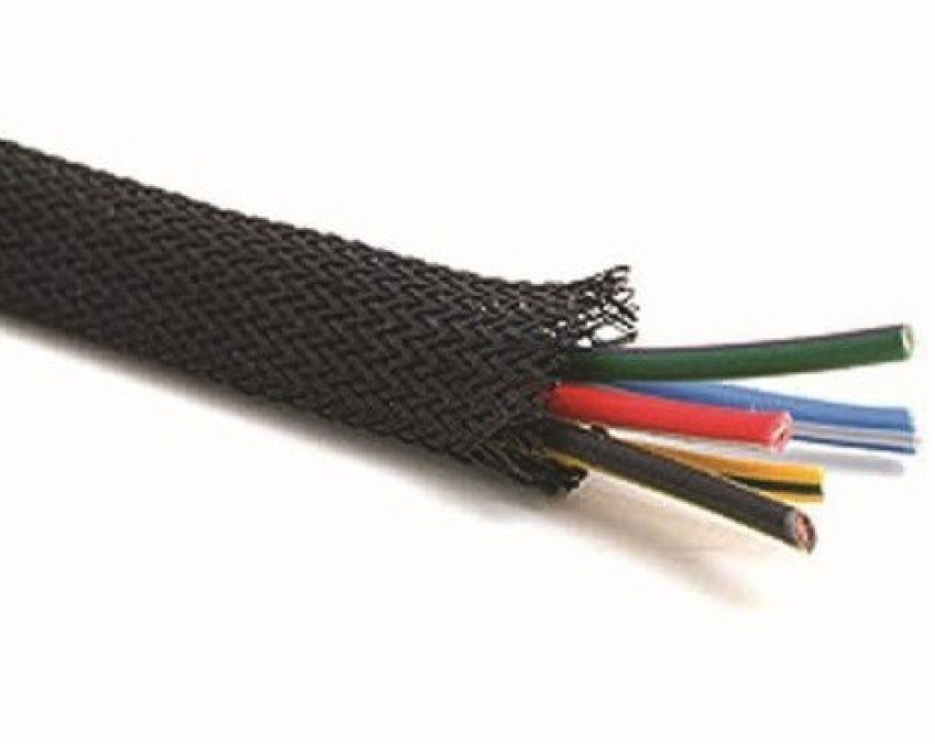 RPI SHOP 8mm Polyester Braided Sleeve, Nylon Braided sleeve, Wire sleeve  braided expandable sleeve for good wire protection, Color Black, 5 Meter  Expandable Heat Shrink Cable Sleeve Price in India - Buy