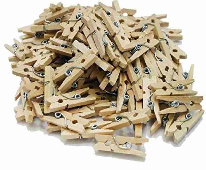 Buy Ivaan Wooden Clips Home Heavy Duty Natural Bamboo Cloth Pegs, Wooden  Clips For Decoration, Clips For Art And Craft 20 Pieces Online at Best  Prices in India - JioMart.