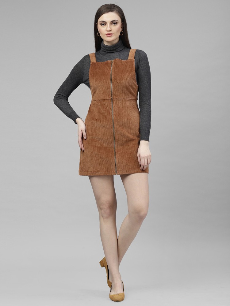 Tan 2024 pinafore dress