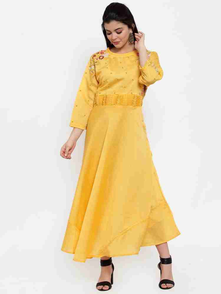 Anaisa Women Maxi Yellow Dress Buy Anaisa Women Maxi Yellow Dress Online at Best Prices in India Flipkart