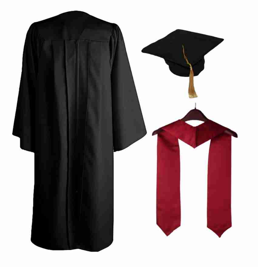 MeraConvocation Black Convocation Gown and Maroon Sash Graduation Gown Price in India Buy MeraConvocation Black Convocation Gown and Maroon Sash Graduation Gown online at Flipkart