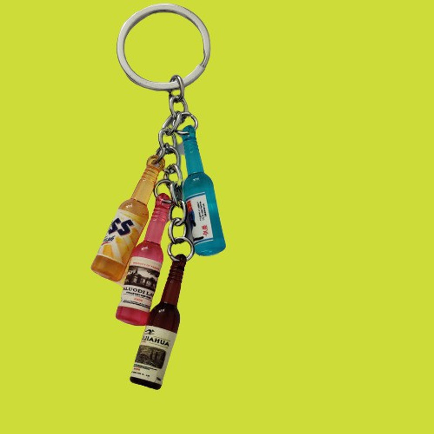 Modaro Stylish Beer Bottles Keychain Drinks Keyring Funky Key