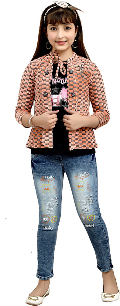 A.G FASHION Girls Casual Top Jeans Price in India Buy A.G