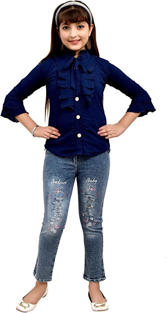 A.G FASHION Girls Casual Top Jeans Price in India Buy A.G