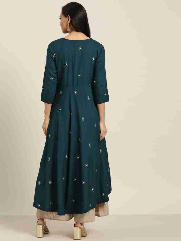 Sangria on sale blue anarkali