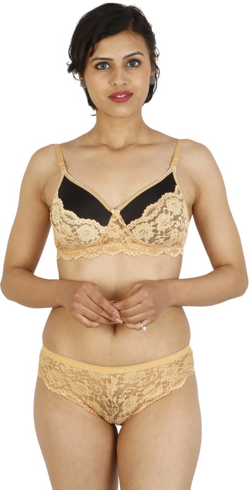 Buy online Women Solid Bra And Panty Set from lingerie for Women by B'zar  for ₹799 at 20% off