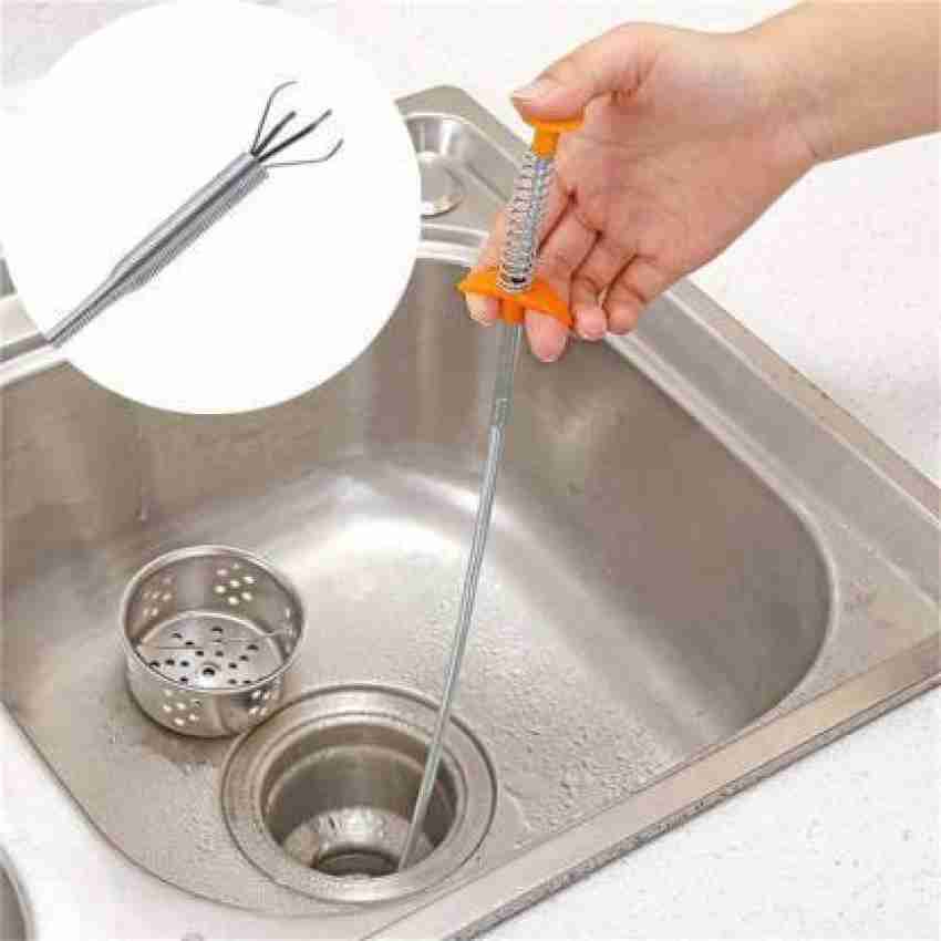 6pcs Hair Snake Tool Drain Opener Hair Clog Remover Sink Snake for Sewer Kitchen Sink Bathroom Tub Toilet Clogged Drains Relief Cleaning Tool, Size