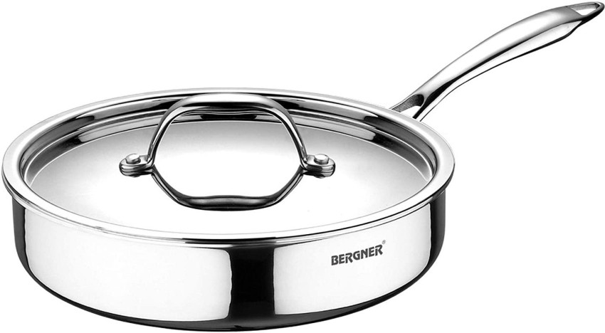 Bergner 3.5-Quart Stainless Steel Saucepan with Lid - 3.5 Quart - Silver