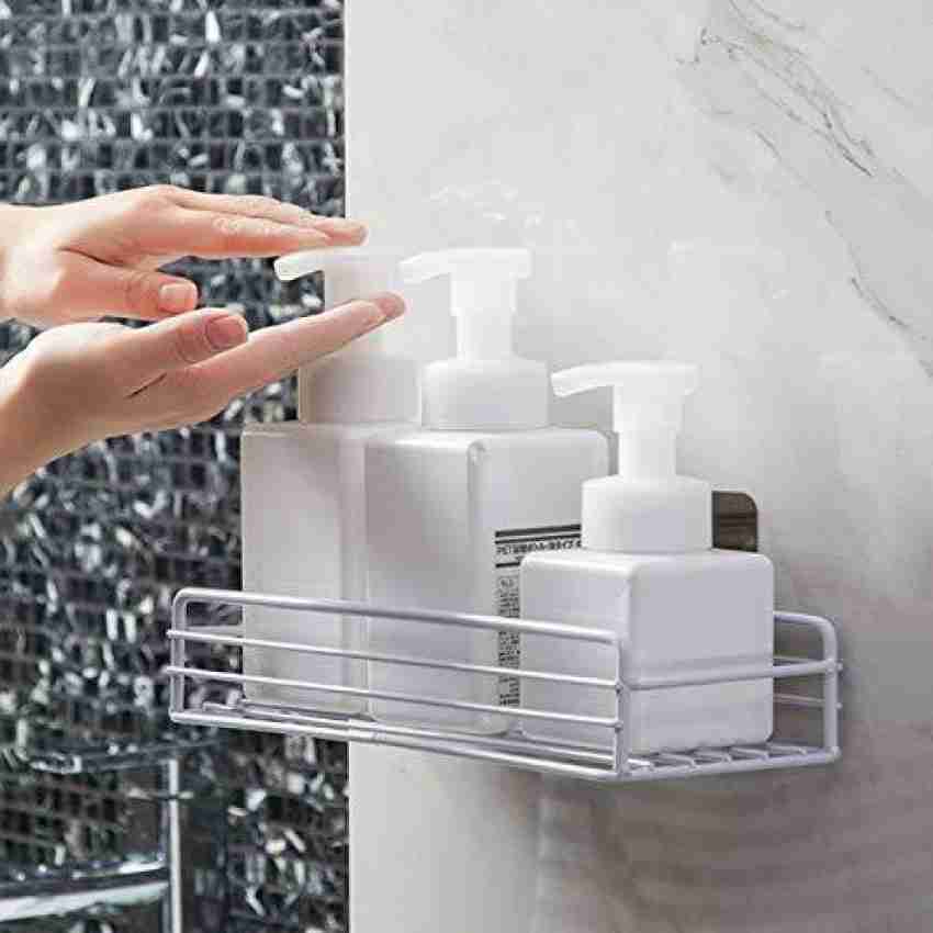 1pc Punch-free Bathroom Storage Rack, Mirror Shelf, Towel Holder