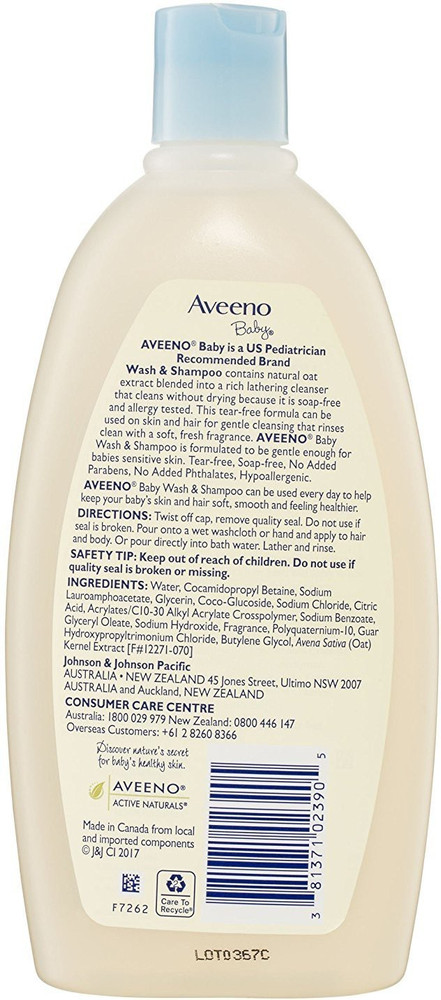 Aveeno wash and shampoo 18 oz cheap