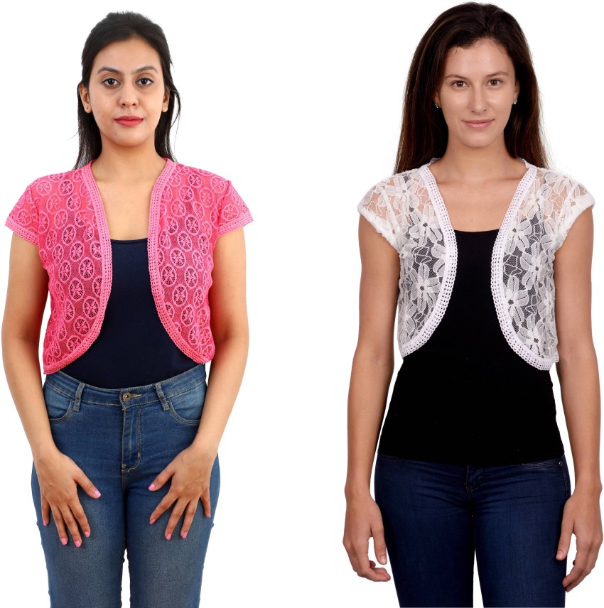 Trendy Women's Kurti Pant With Net Shrug Jacket Set Kurta Sets