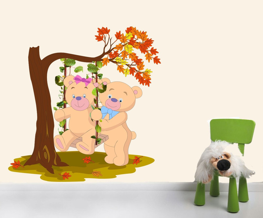 Teddy bear wall painting clearance