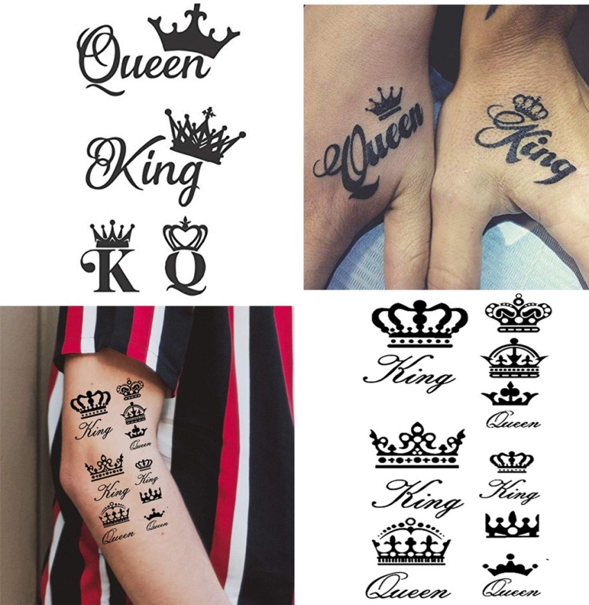 King Queen Wrist Crown Tattoo  Palm tattoos Side hand tattoos Queen  tattoo