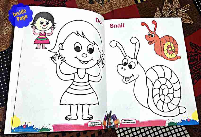 Colouring And Drawing Practice Book For Kids