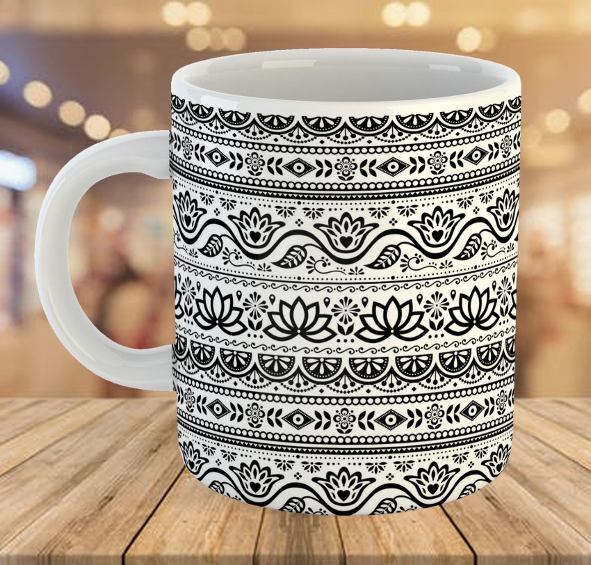 Ceramic Coffee Mug Original Abstract Art, Unique Artwork Coffee or