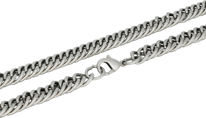 Fashion Frill Chain For Men 24 Inches Silver Plated Stainless Steel Chain  Price in India - Buy Fashion Frill Chain For Men 24 Inches Silver Plated  Stainless Steel Chain Online at Best