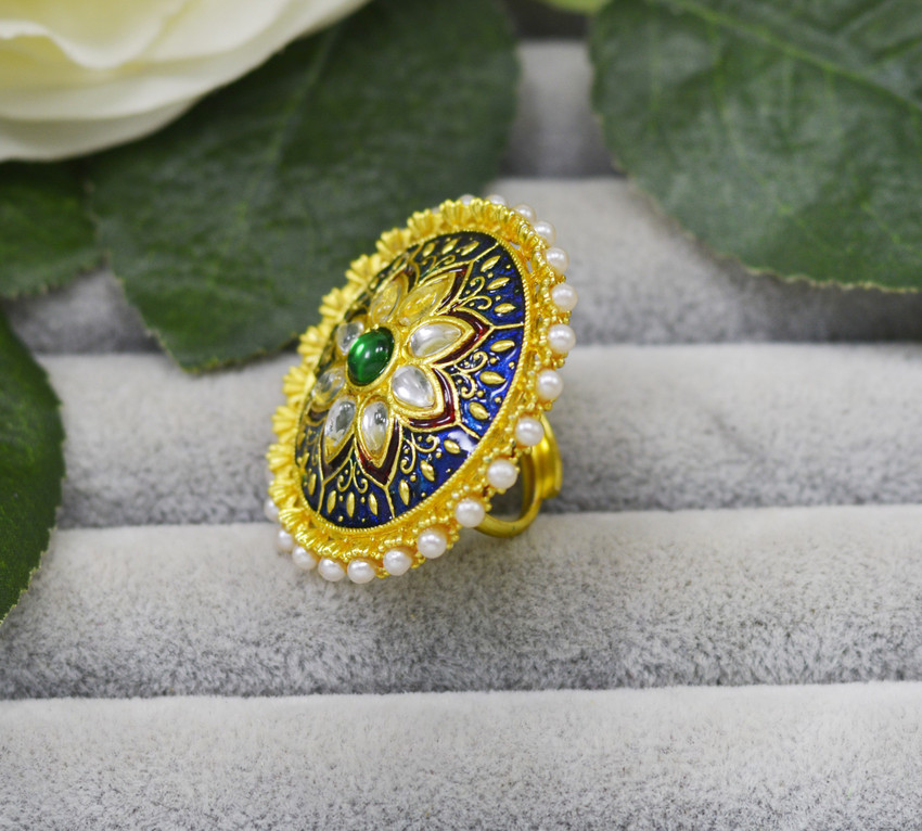 Kundan outlet ring gold