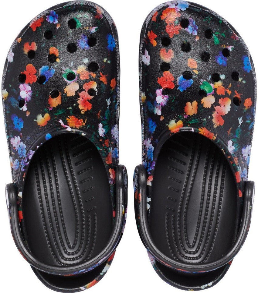 Crocs cheap black floral