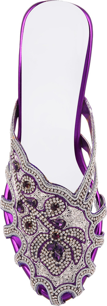 Purple flip clearance flops with rhinestones