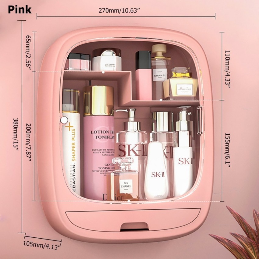  360 Rotating Makeup Organizer Large Capacity Cosmetics  Organizer Beauty Organizer Clear Cosmetic Storage Display Case with 8  Layers and Detachable Shelves for Bedroom Dresser : Beauty & Personal Care