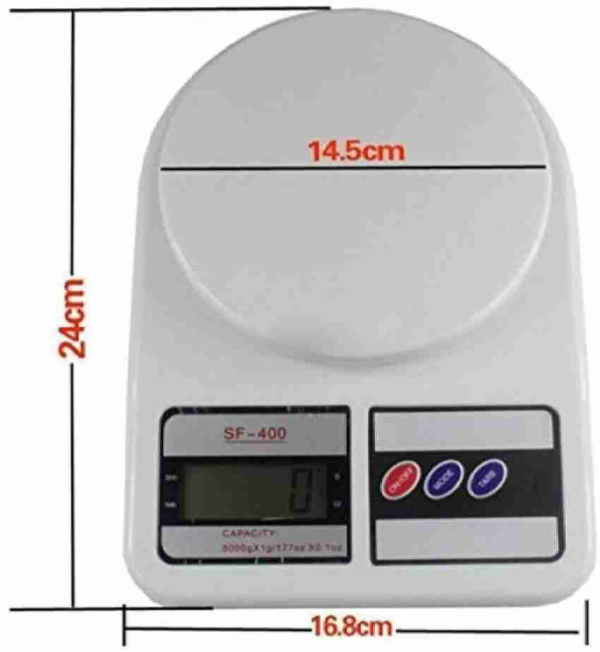 SF-400 10KG / 1g Kitchen Mail LCD Digital Scale White