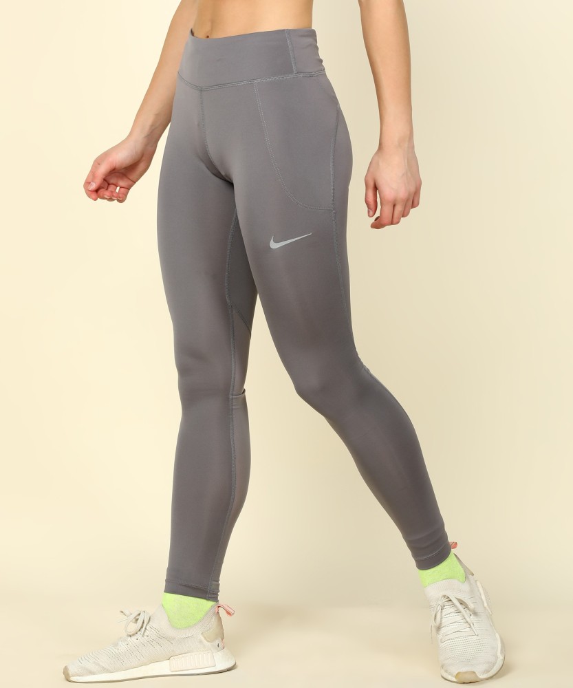NIKE Solid Women Grey Tights - Buy NIKE Solid Women Grey Tights Online at  Best Prices in India
