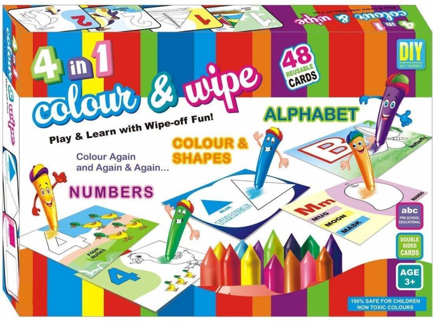 6 In 1 Colour & Wipe Kids Colouring & Learning Set, Child Age Group: 4-6 Yrs
