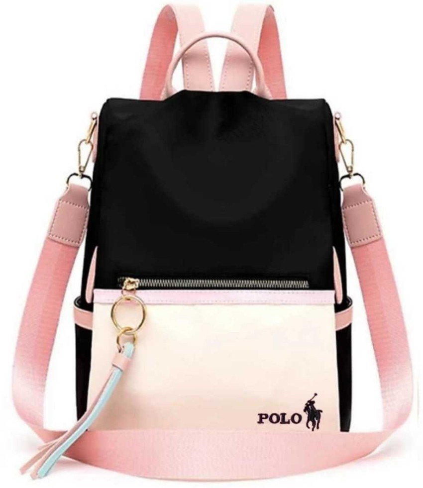 Polo ANTI THEIFT BAG, School bags, Travel bags 17.5 L Backpack black, PINK  - Price in India