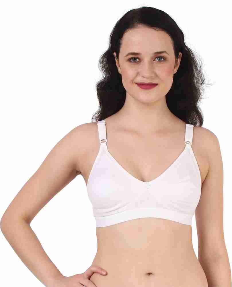 Cotton Plain White Color Mastectomy Pocket Women Bra For Breast