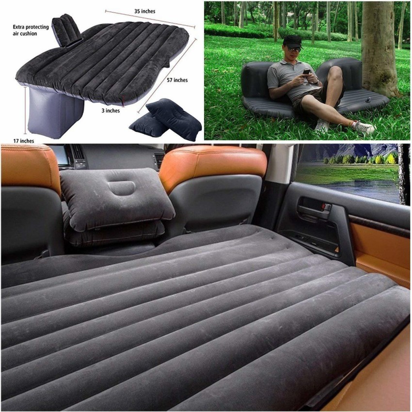 Techtest Car Bed Travel Sleeping Back Seat Comfortable Vehicle with  Electric Pump Car Inflatable Bed Two Pillows Travel Comfortable 5 in 1 Air  Sofa