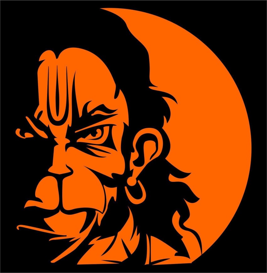 Angry Hanuman custom color stickers