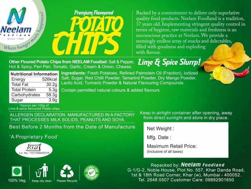 Buy Potato Chips Hot N Spicy Online – neelamfoodland-usa