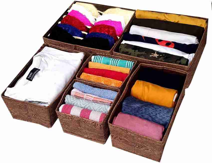 3 Pcs Underwear Drawer Organizer Storage Box Foldable Closet Organizers  Drawer Divider Storage Boxes For Underpants Socks Bra