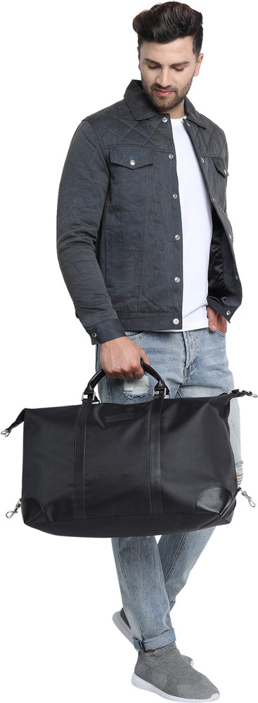 URBAN WOLF Expandable Faux Leather Duffel Bag Weekender Bag