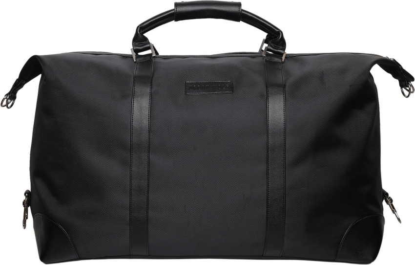 Mens black store leather travel bag
