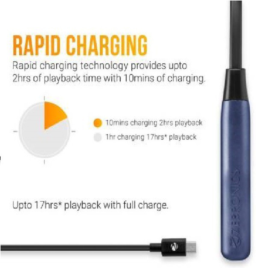 ZEBRONICS Zeb Lark Bluetooth Supporting Earphone with Mic