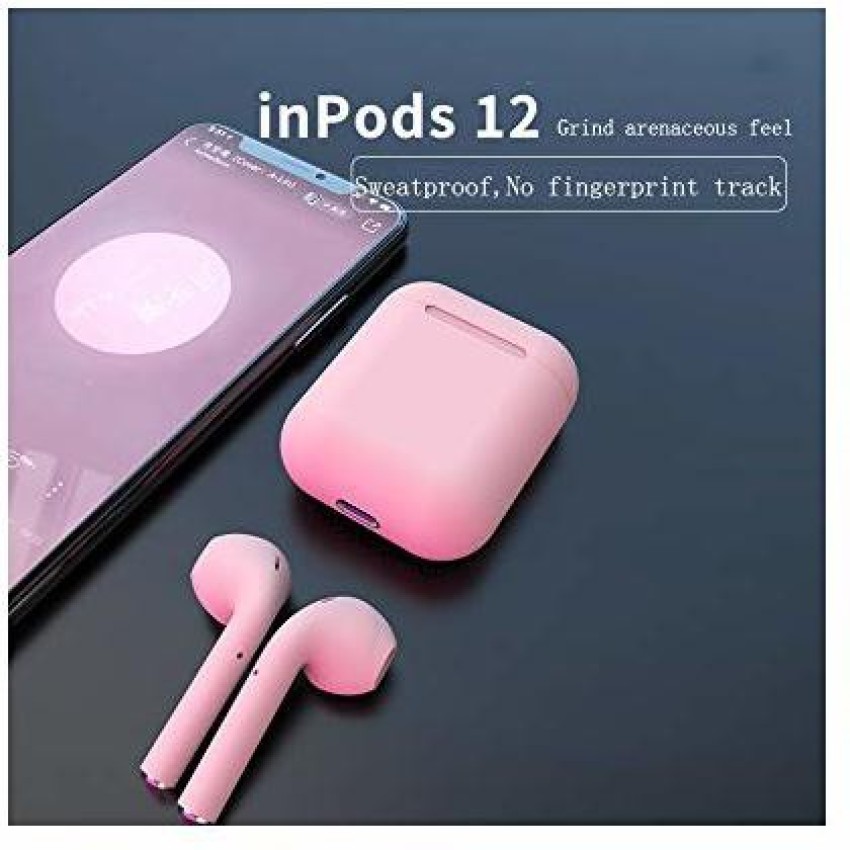 phinics INPODS12/ i12 TWS EARPODS (PINK) Bluetooth Headset Price