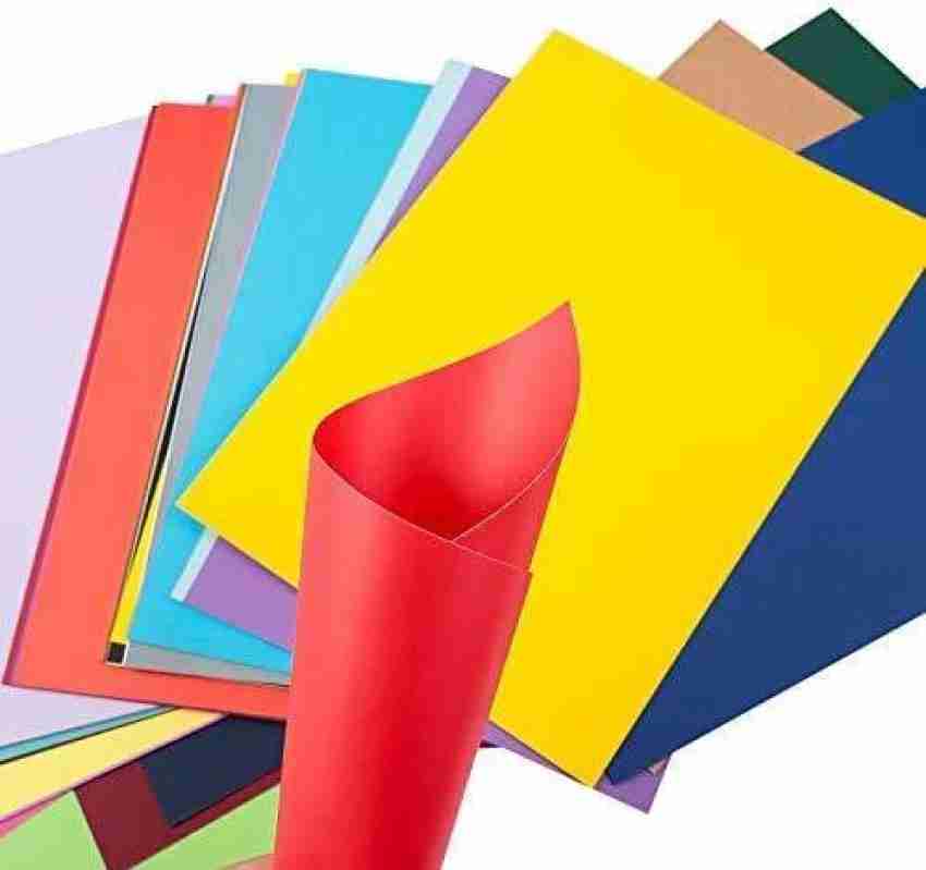 Eclet A4 50 sheet (5 Colors x 10 Sheets Each Colour) Color  Paper P remium Neon Colours for Art & Craft Work. (50 Sheets) A4 90 gsm Coloured  Paper - Coloured Paper