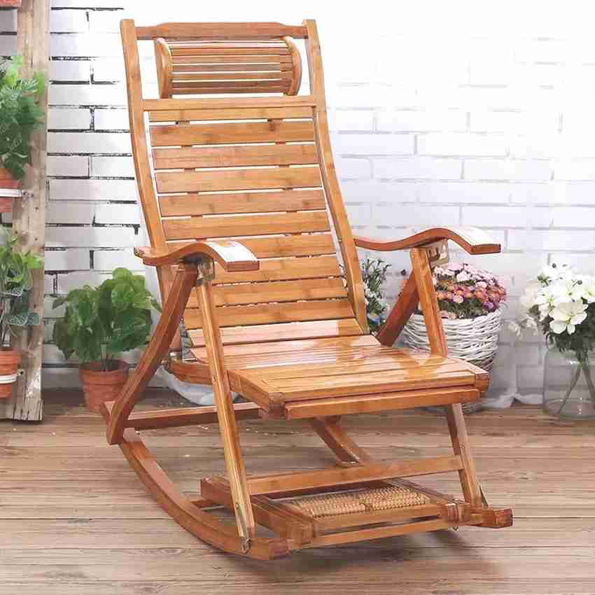 Urbancart relax bamboo discount rocking chair