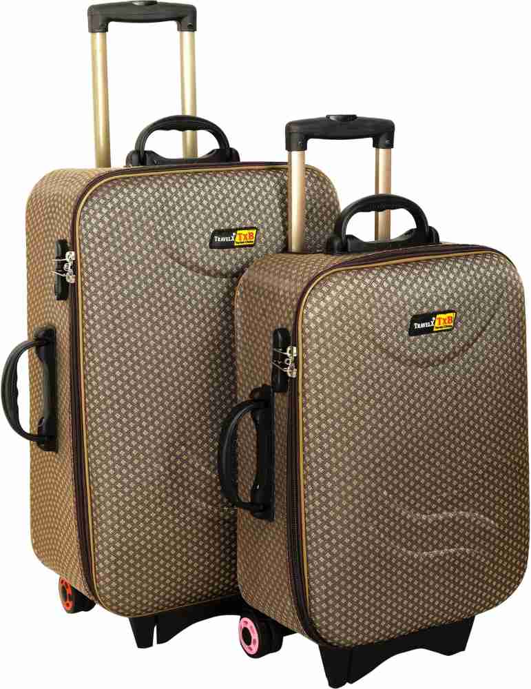 TXB Polyester Softsided Suitcase Duffel Combo Set Pack of 2 (22 Medium  Check-in Suitcase Trolley